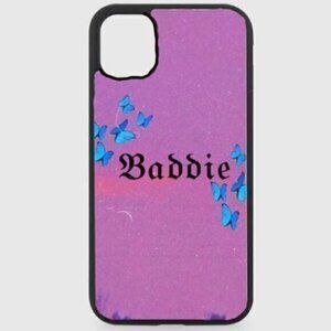 BADDIE Pink Butterfly Phone Case